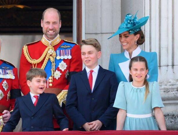 Prince William and Princess Kate with their children