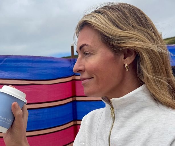 Cat Deeley gold hoop earrings
