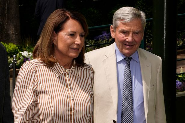 Carole and Michael Middleton at Wimbledon today 