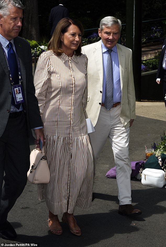 Carole and Michael Middleton were among today's smartly dressed attendees at Wimbledon