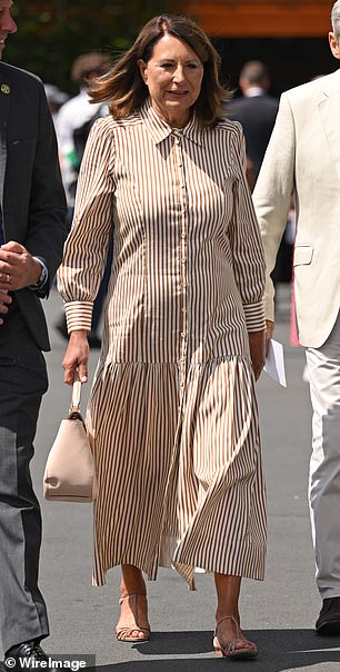 Carole, 70, and Mike perfectly embraced Wimbledon chic with neutral tones