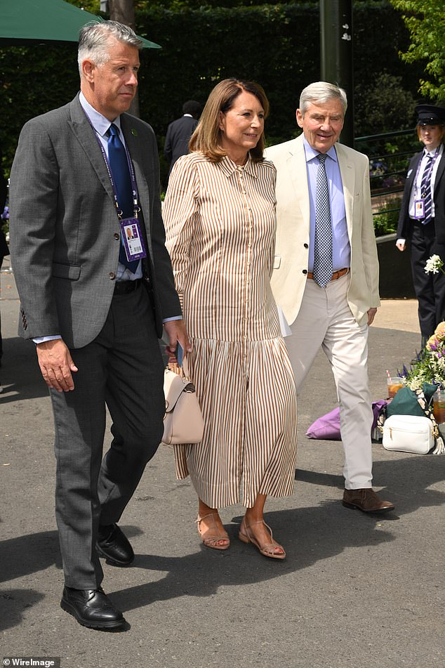 The Middletons' appearance today marks the first time this year they have joined the crowds at Wimbledon