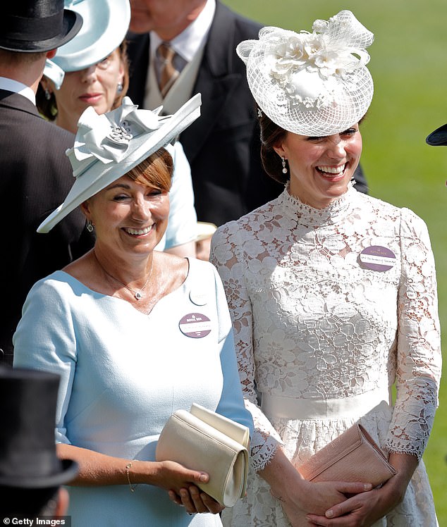 Kate and Carole are pictured together at Royal Ascot in June 2017