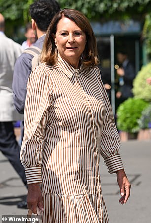£395 Helena Toffee Stripe dress from Beulah London