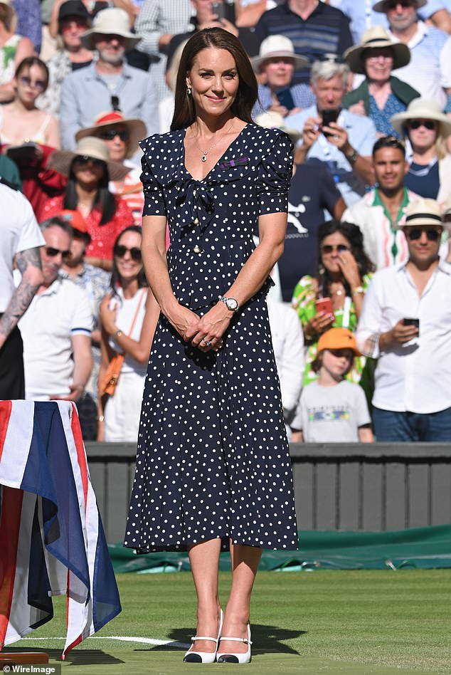Who's the best copyKate? Stylish stars serve up Wimbledon outfits inspired by Princess of Wales's signature polka dot looks
