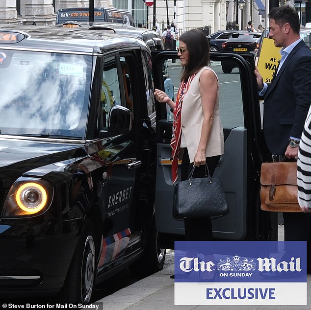 The Duke and Duchess of Sussex last night denied leaking details of the rendezvous between Meredith Maines (pictured) and the King¿s communications secretary Tobyn Andreae