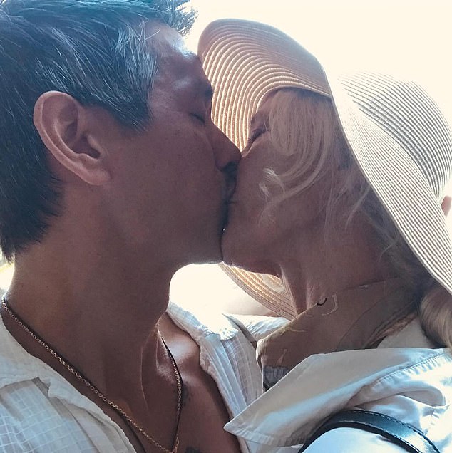 Joely posted a picture of herself locking lips with a mystery man on social media, wishing him a happy birthday