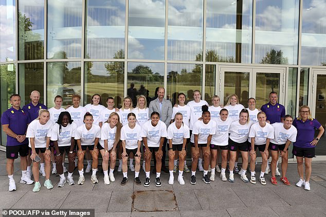 The Prince of Wales visited the squad at St George's Park prior to the tournament