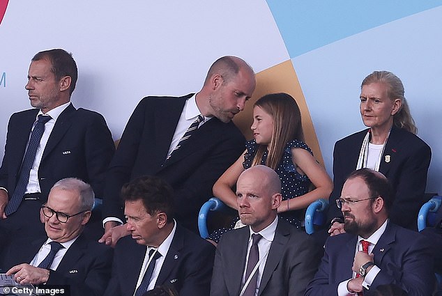 William and Charlotte could be seen smiling as they watched the game, not losing hope after Spain take the lead to be one-nil up