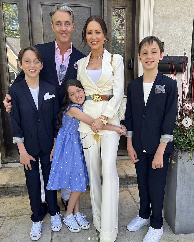 Jessica Mulroney split from her husband after 16 years of marriage, according to sources  (pictured together, with their three children)