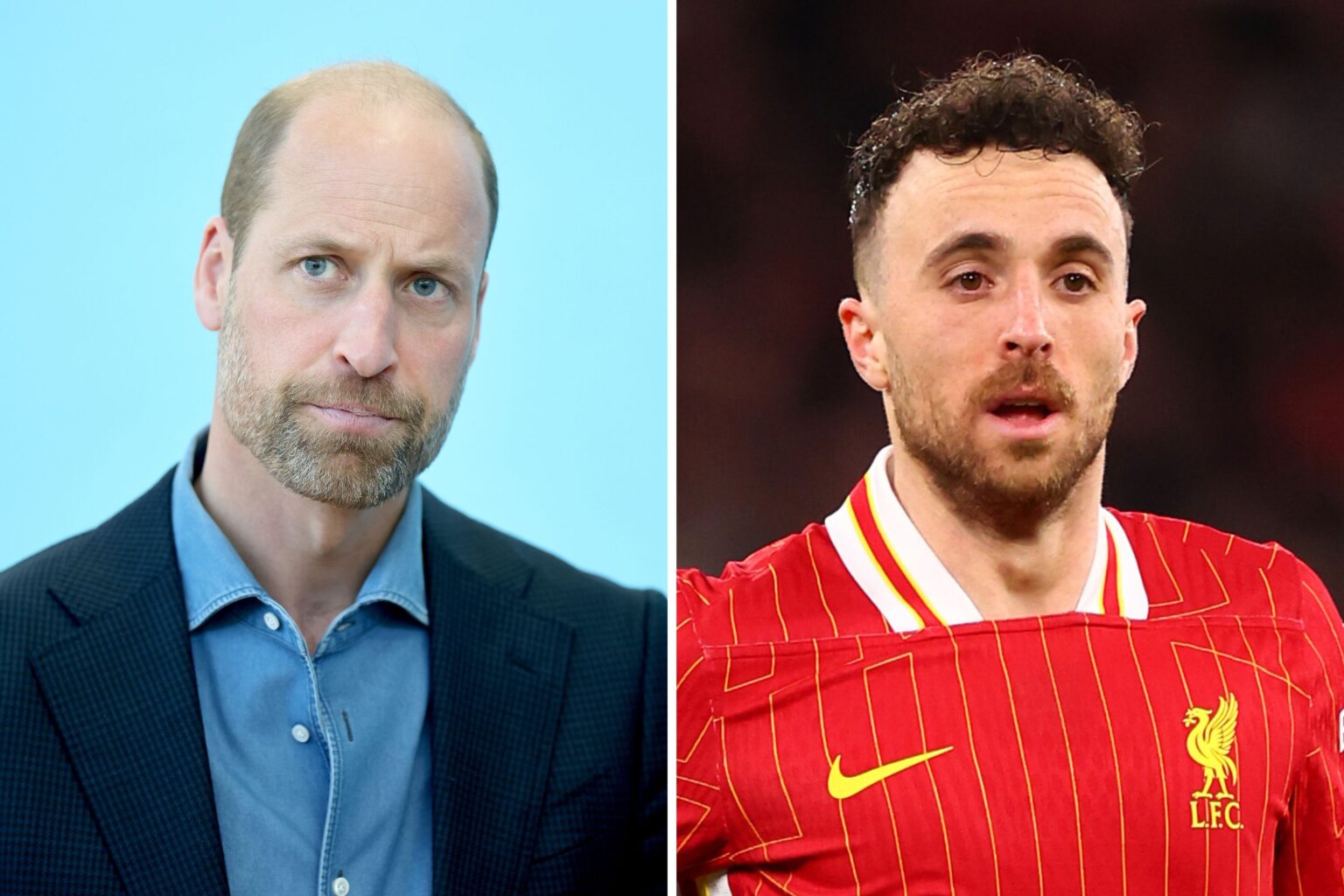 Prince William and Diogo Jota