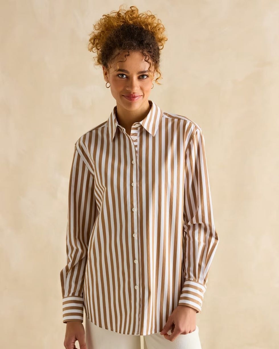 Pure Cotton Striped Relaxed Shirt