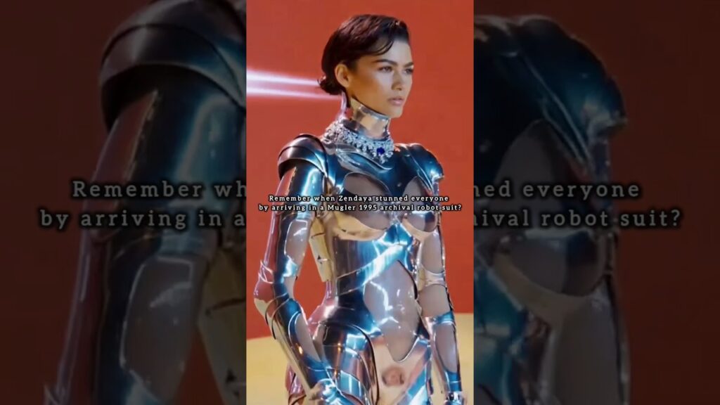 Zendeya in the iconic Mugler 1995 Robot suit ⚡ #fashion #runway #zendaya