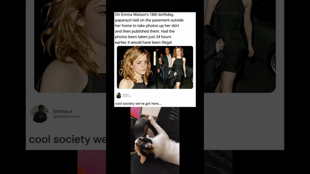 On Emma Watson's 18th birthday, paparazzi laid on the pavement outside her home to take photos