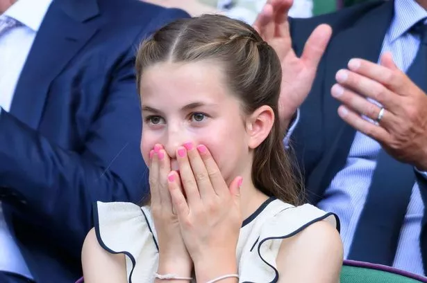 LONDON, ENGLAND - JULY 13: Princess Charlotte of Wales attends day fourteen of the Wimbledon Tennis Championships at the All England Lawn Tennis and Croquet Club on July 13, 2025 in London, England. (Photo by Karwai Tang/WireImage)