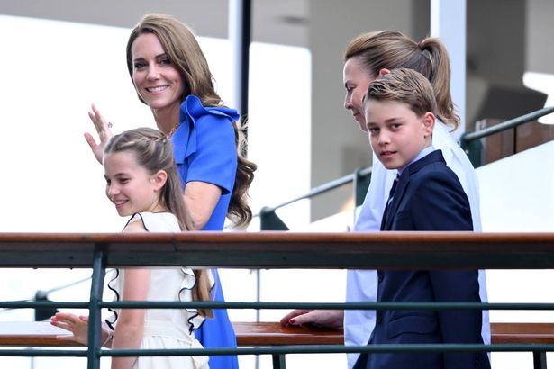 Princess Charlotte and Prince George with Princess Kate
