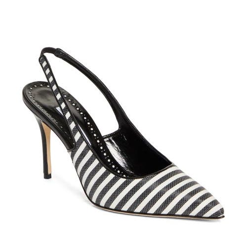 Allurafia Stripe Slingback Pump