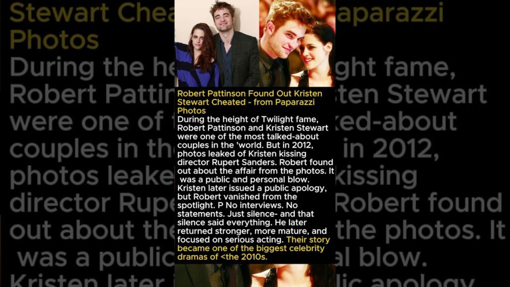 Robert Pattinson Found Out Kristen Stewart Cheated - from Paparazzi Photos