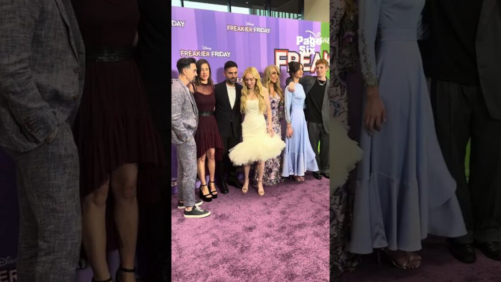 The NYC premiere of Freakier Friday was a Lohan family affair #shorts The NYC premiere of Freakier Friday was a Lohan family affair #shorts