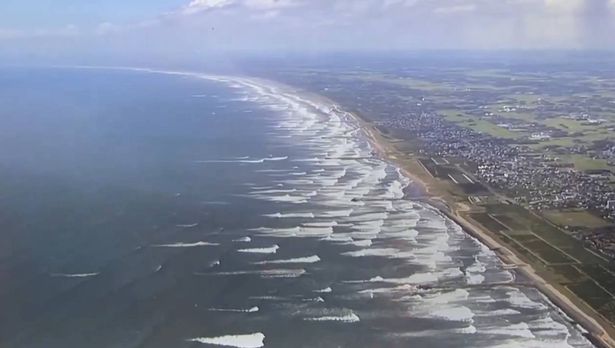 Huge waves hitting Japan earlier today
