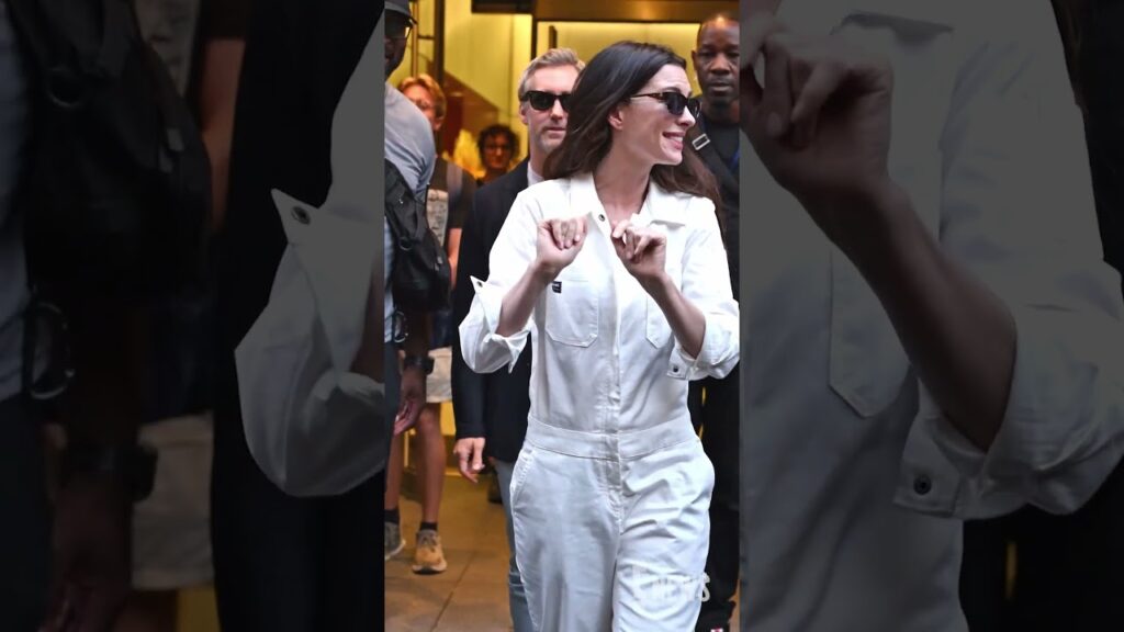 Anne Hathaway and Emily Blunt in New York