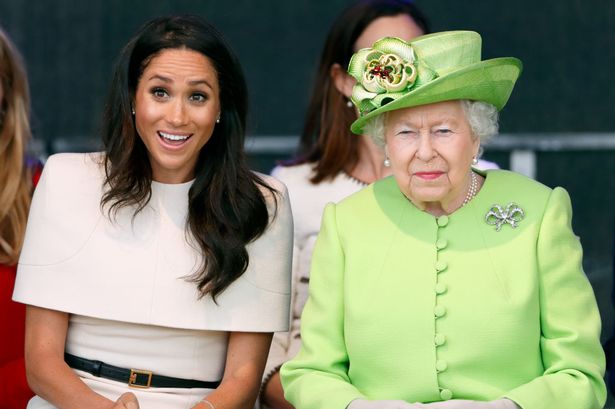 Meghan Markle with the late Queen 