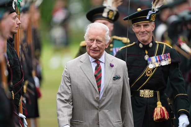 King Charles inspects the Guard of Honour from the Royal Company of Archers during the Ceremony of the Keys in Edinburgh