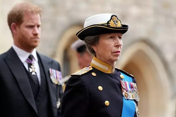 Princess Anne, Princess Royal at the committal service at St George's Chapel, Windsor Castle, following the Queen's state funeral at Westminster Abbey