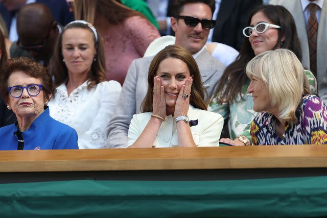 Rob Newell - CameraSport via Getty Kate Middleton attends Wimbledon on July 12, 2025