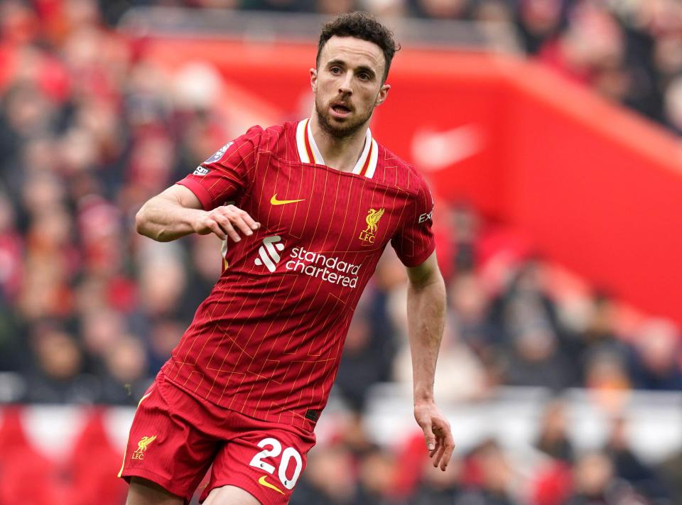 Diogo Jota of Liverpool playing in a Premier League match.