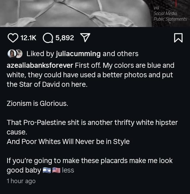 Azaelia Banks on being s zionist
