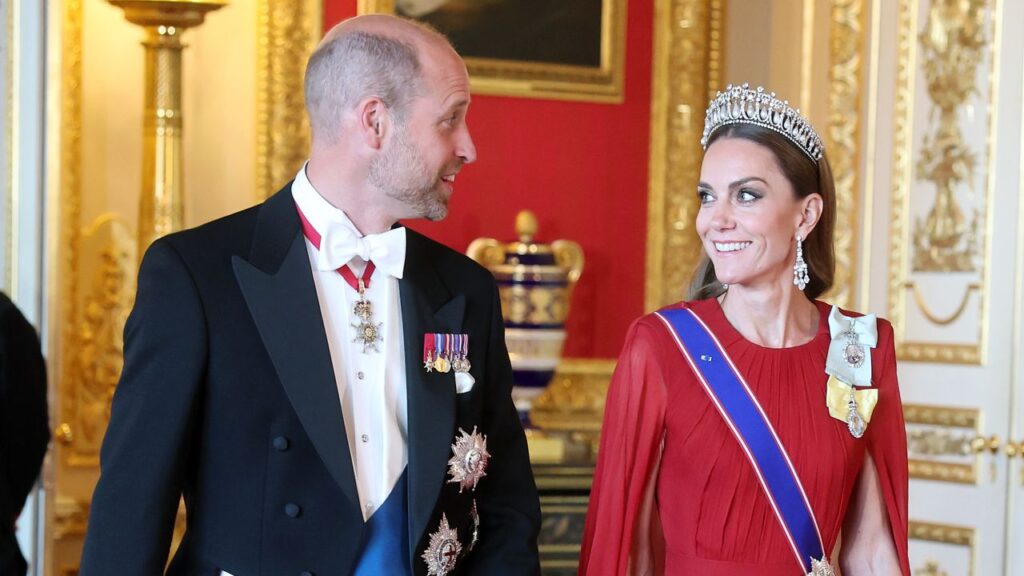 Kate Middleton, Princess Of Wales, Wears Sarah Burton’s Givenchy For A State Dinner At Windsor Castle Kate Middleton Wears a Givenchy by Sarah Burton Gown for the French State Banquet at Windsor Castle