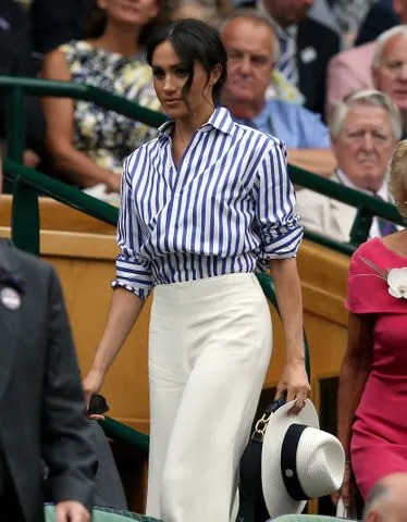 Getty Meghan Markle at Wimbledon in 2018