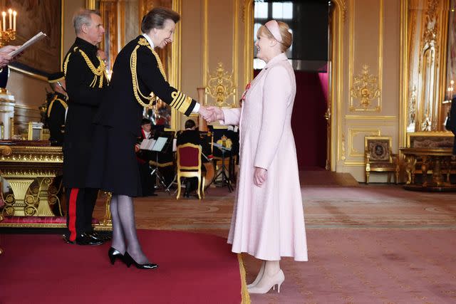 Alamy Princess Anne and Sarah-Jane Lancashire during her investiture at Windsor Castle on July 22, 2025.