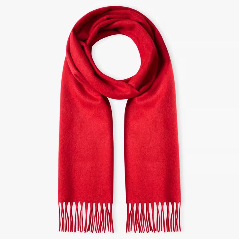 Brora ruby red scarf cut out
