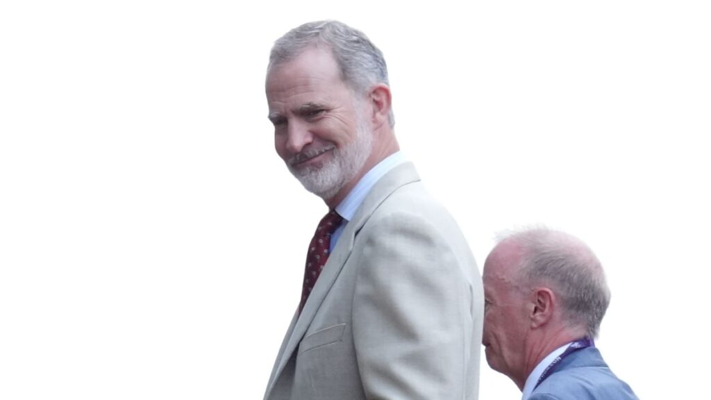Spain’s King Felipe supports Carlos Alcaraz at Wimbledon in Royal Box with the Prince and Princess of Wales Spain's King Felipe supports Carlos Alcaraz at Wimbledon in Royal Box with the Prince and Princess of Wales