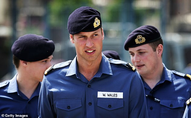 Prince William in June 2008 just before his deployment to the Caribbean. The royal was one of six navy personnel who intercepted a vessel attempting to smuggle 900kg of cocaine