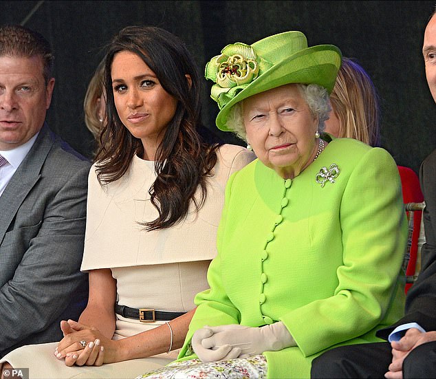 Queen Elizabeth II and Meghan at an event in Cheshire in June 2018. During Meghan's brief time as a working royal, the Duchess and the Queen found themselves at loggerheads