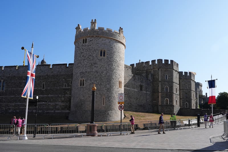A general view of Windsor Castle ahead of the Ceremonial Welcome for the state visit to the UK of the President of France Emmanuel Macron and his wife Brigitte Macron