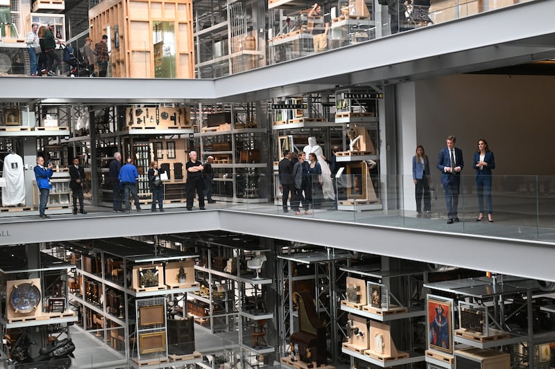 The Princess of Wales was shown around the V&A East Storehouse by the V&A’s director Tristram Hunt (Eddie Mulholland/Daily Telegraph
