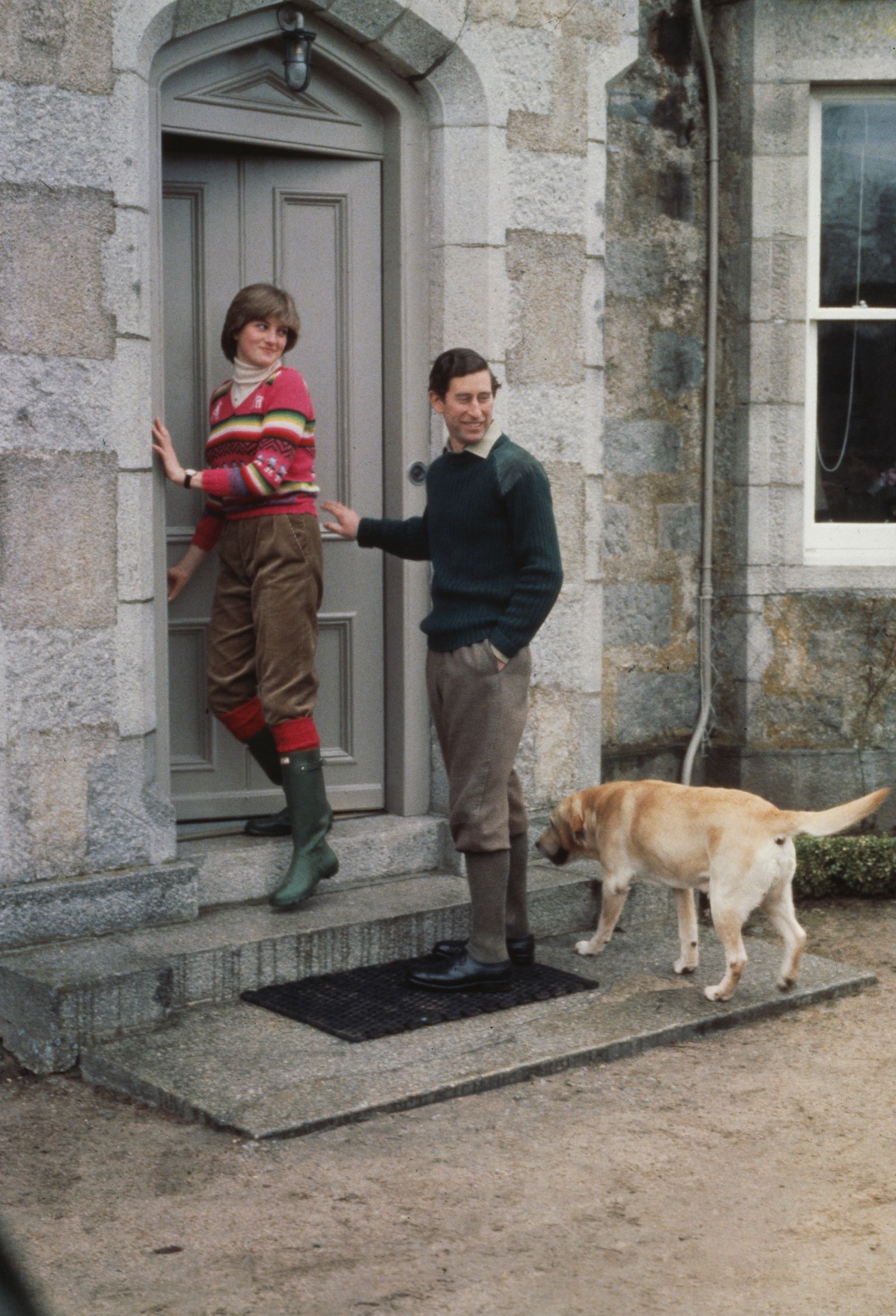 Diana and Prince Charles at Balmoral in May 1981