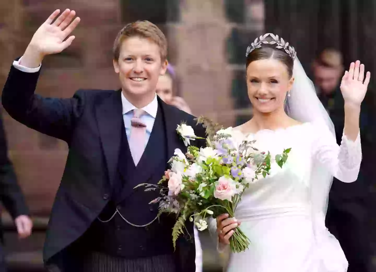 Hugh Grosvenor and his wife Olivia, who tied the knot last year, have welcomed their first child together (Max Mumby/Indigo/Getty Images)
