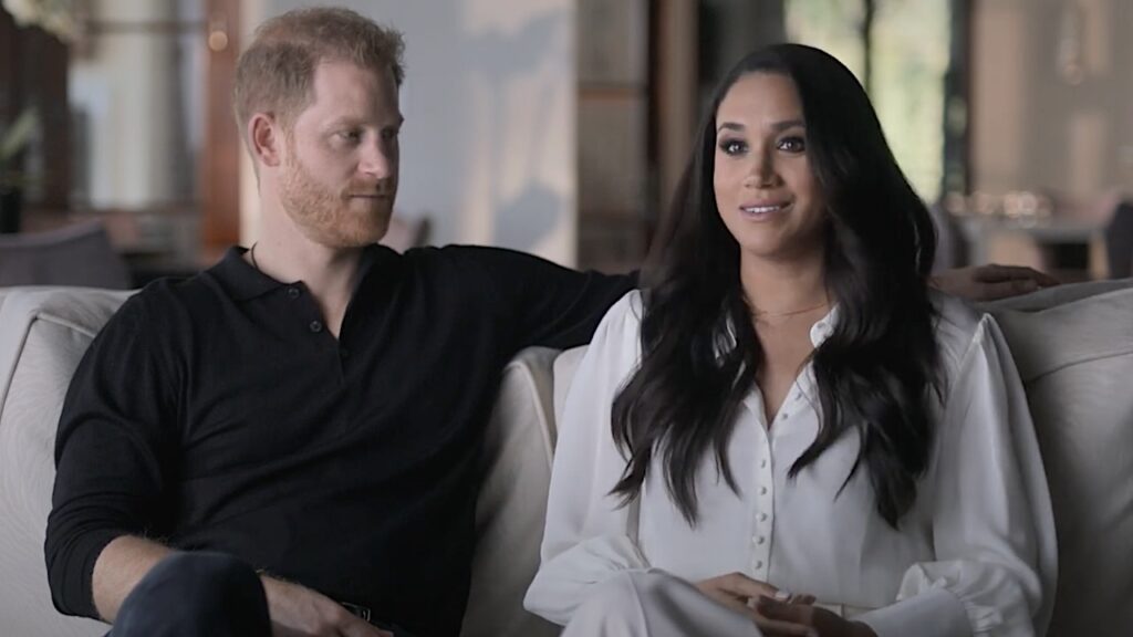 Meghan Markle and Prince Harry talking on Netflix docuseries Harry and Meghan