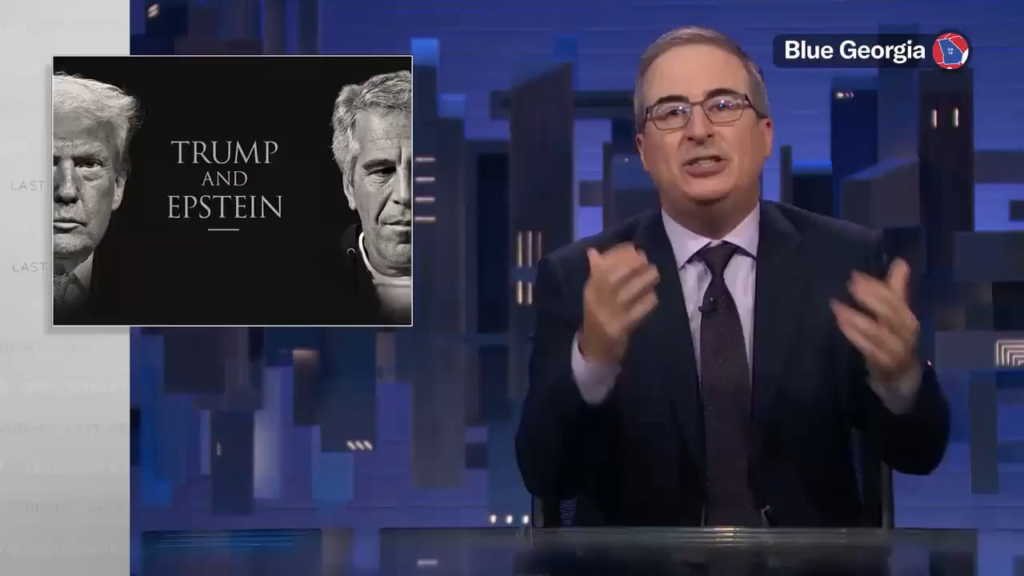 John Oliver breaks down how absurd it is to believe Trump has no ties to Epstein