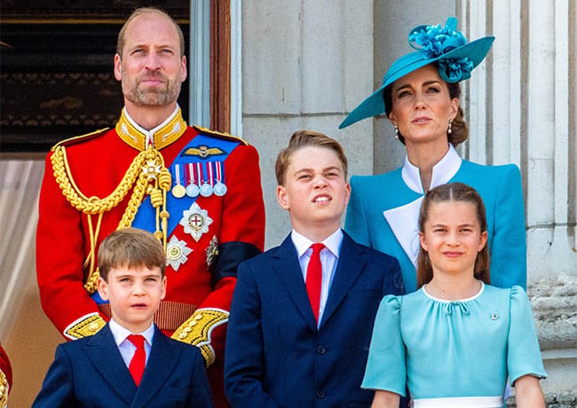 Prince William Kate Middleton Prince George Princess Charlotte Prince Louis Trooping the Color 2025