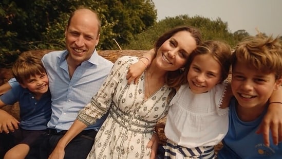 Prince William and Kate, with their three children -- George, Charlotte and Louis. (Instagram/@princeandprincessofwales)