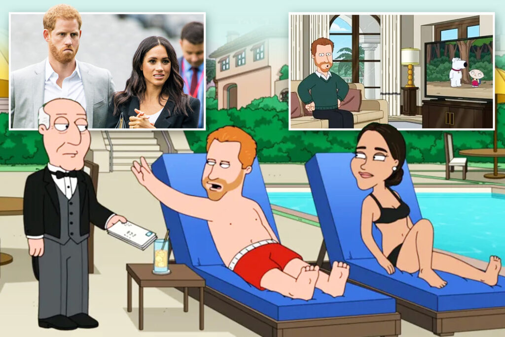 Harry and Meghan brutally skewered by Family Guy AGAIN as their marriage is compared to 'Hitler and the Crusades'