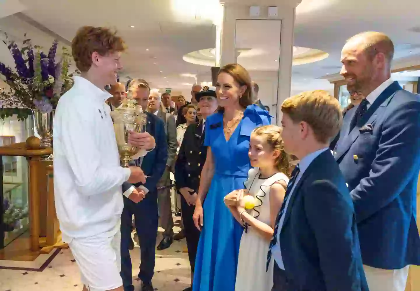 Kate brought her two eldest children along for the festivities (Andrew Parsons - Pool/Getty Images)