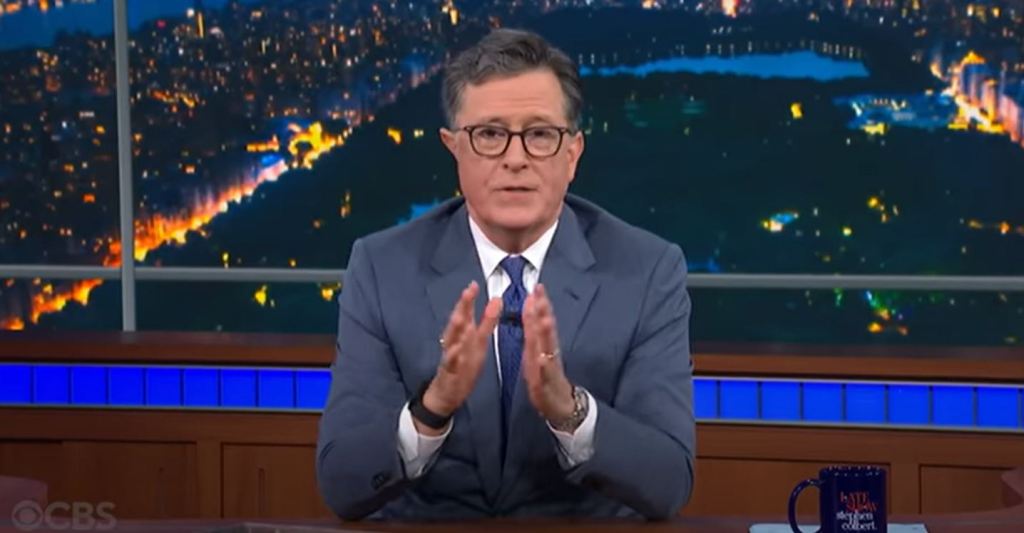 'The Late Show With Stephen Colbert' Attracts Protesters Monday