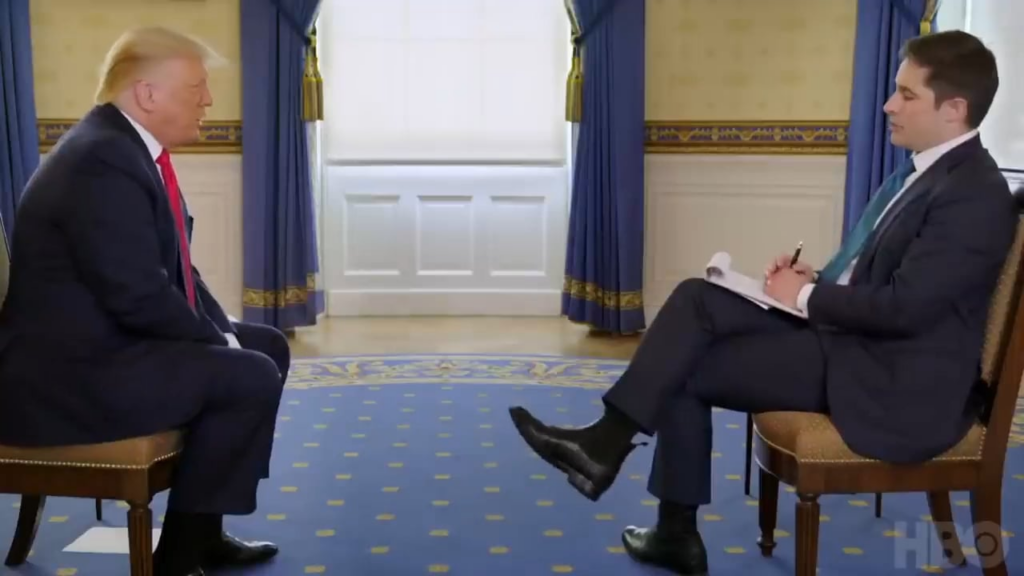 Trump doubled down on the “I wish her well” to Ghislaine Maxwell and the theory that Epstein may have been killed in prison in an AXIOS interview in 2020